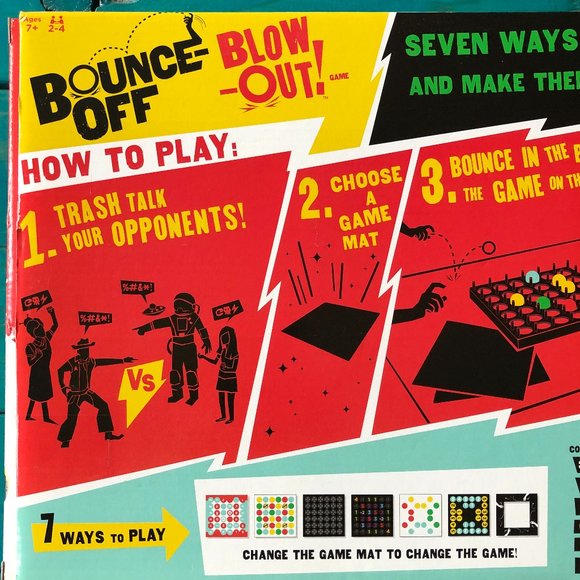 Bounce Off Blow Out Game (2-4players) Twice the Balls In 4 Different Colors - Picture 10 of 16